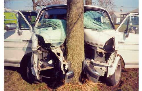 White Truck Wreck